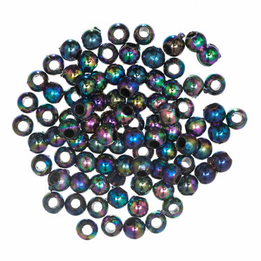 Plated Beads: 3mm: Rainbow: 75 quantity