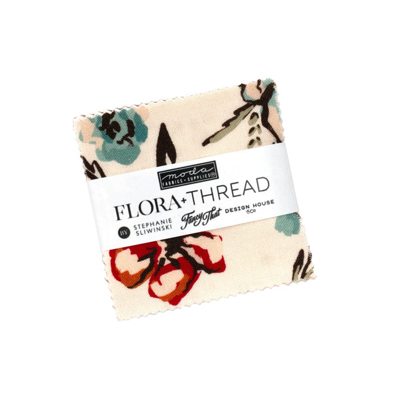 Moda Fabric Pre Cuts Moda Flora Thread Mini Charm - The Sewing Studio