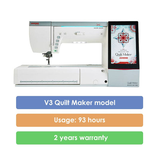 Janome Horizon Memory Craft 15000 (V3 Quilt Maker) Sewing and |Embroidery Machine Ex Demonstration