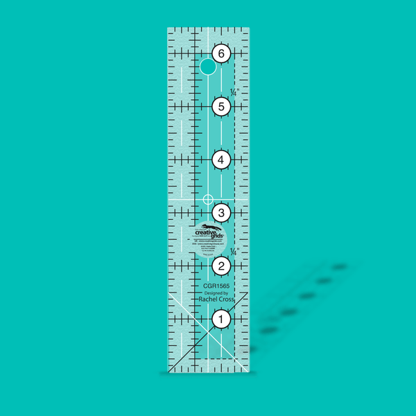 Creative Grids Non slip: 1½"  x 6½" Quilt Ruler