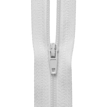 Zip On The Roll: White: sold by the metre