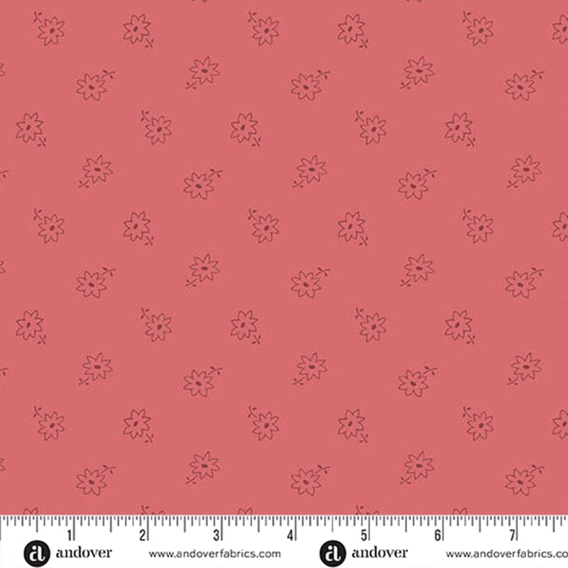 Andover Fabric Andover Itsy Bits Aster Pink A-1451-R - The Sewing Studio
