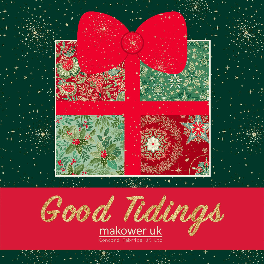 Andover Fabric Makower Christmas Fabric Good Tidings - The Sewing Studio