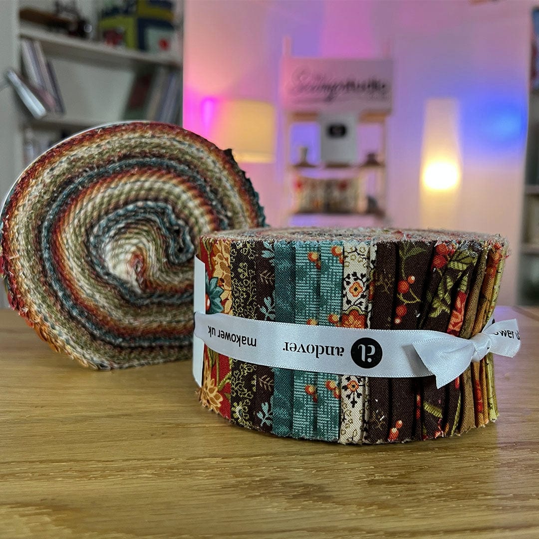 Andover Fabric Pre Cuts Andover Fabric Autumn Woods Strip Roll - The Sewing Studio