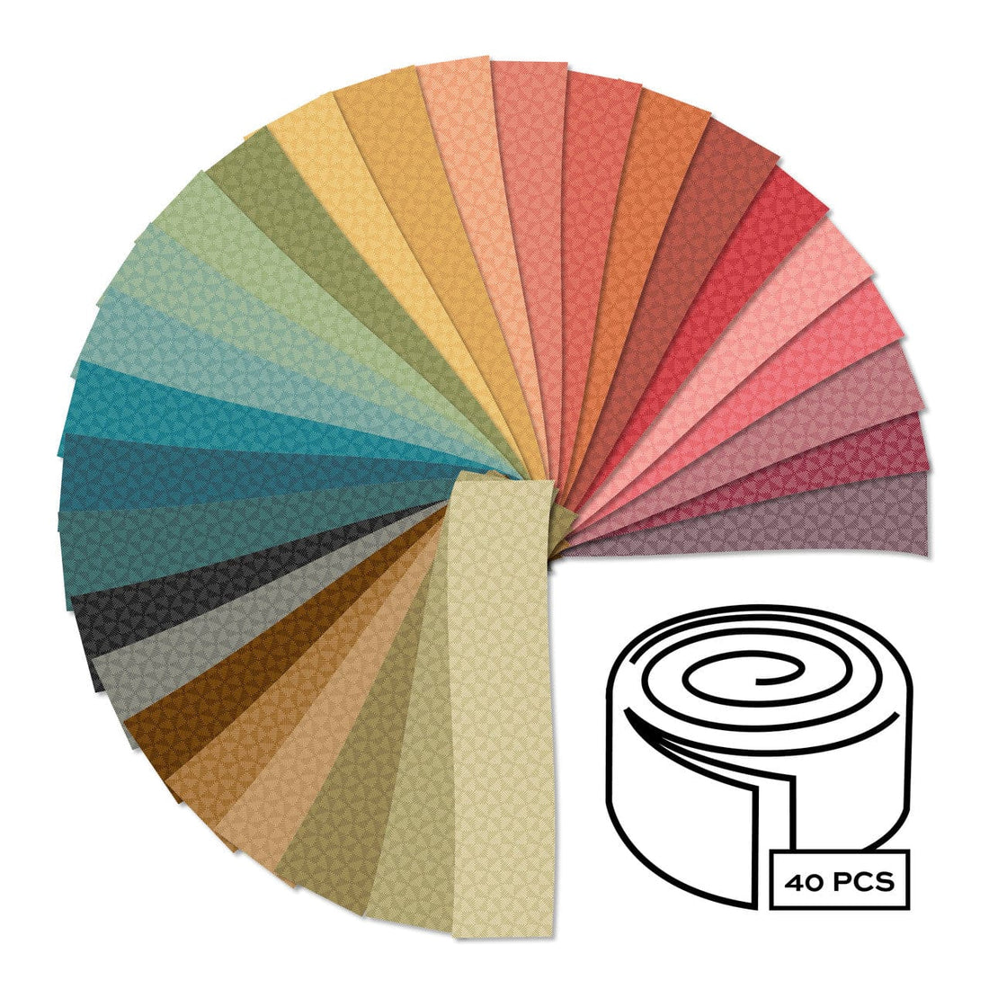 Multi-coloured Geometric Andover Fabric Pre Cuts Andover Fabric Square Dance Strip Roll - The Sewing Studio