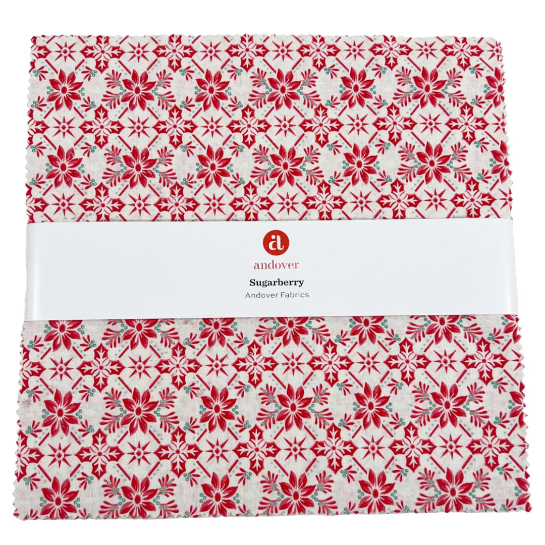 Andover Fabric Pre Cuts Andover Fabric Sugarberry 10 Inch Square Pack - The Sewing Studio