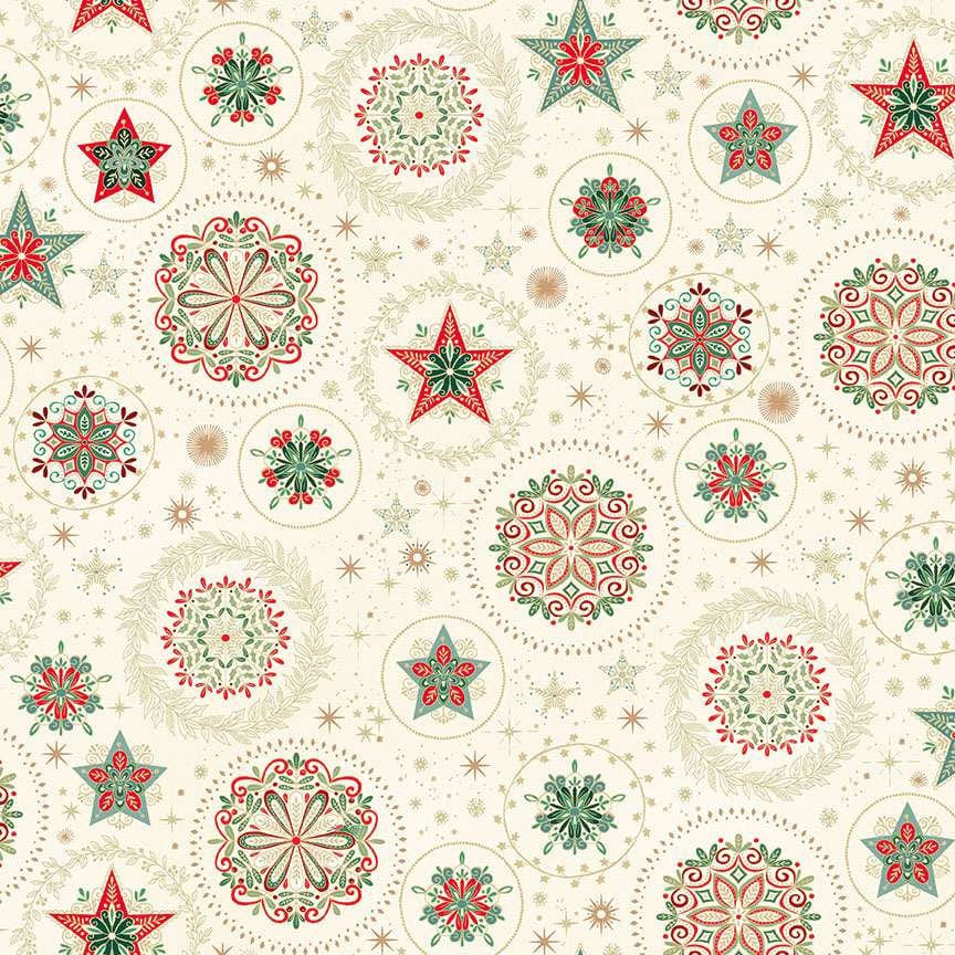 Andover Fabric Makower Christmas Fabric Good Tidings - The Sewing Studio