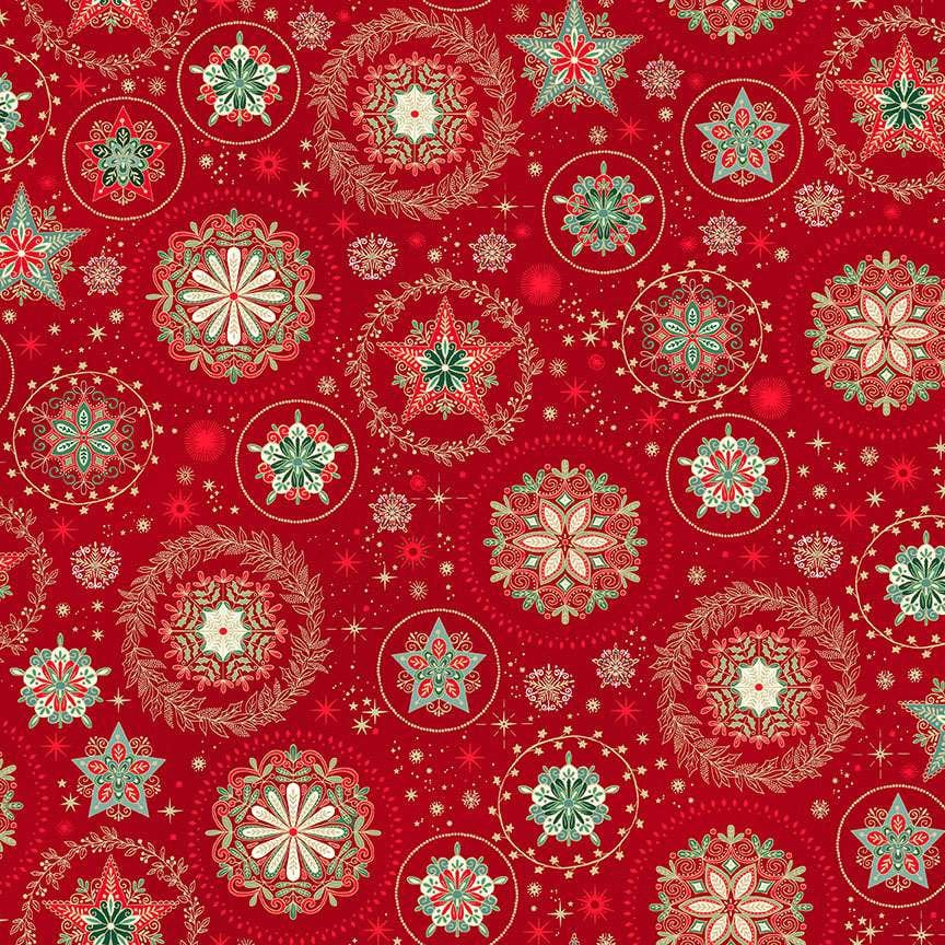 Andover Fabric Makower Christmas Fabric Good Tidings - The Sewing Studio