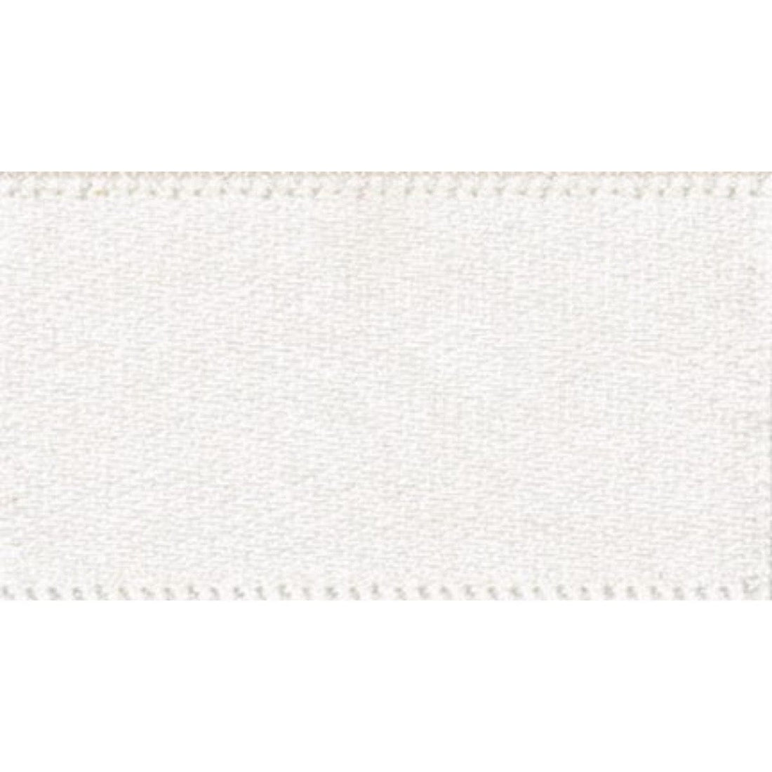 Berisfords Ribbon Double Faced Satin Ribbon: Bridal white: 25mm wide. Price per metre. - The Sewing Studio