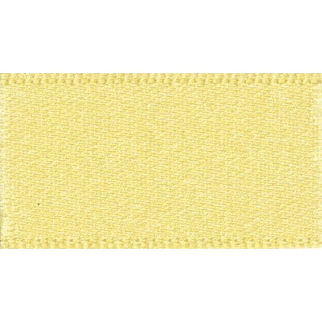 Berisfords Ribbon Double Faced Satin Ribbon Lemon Yellow: 7mm wide. Price per metre. - The Sewing Studio