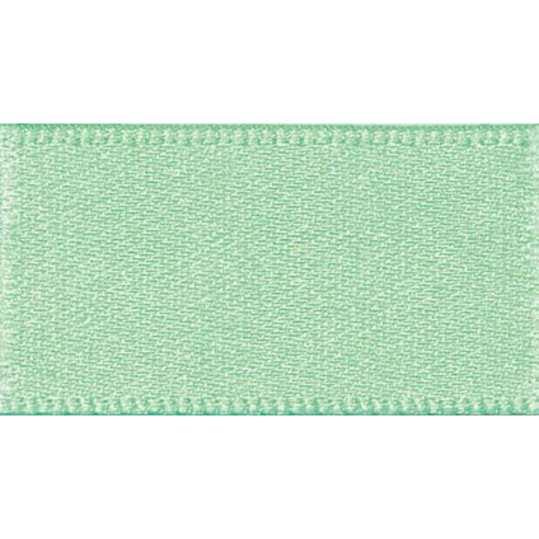 Berisfords Ribbon Double Faced Satin Ribbon: Mint Green: 25mm wide. Price per metre. - The Sewing Studio