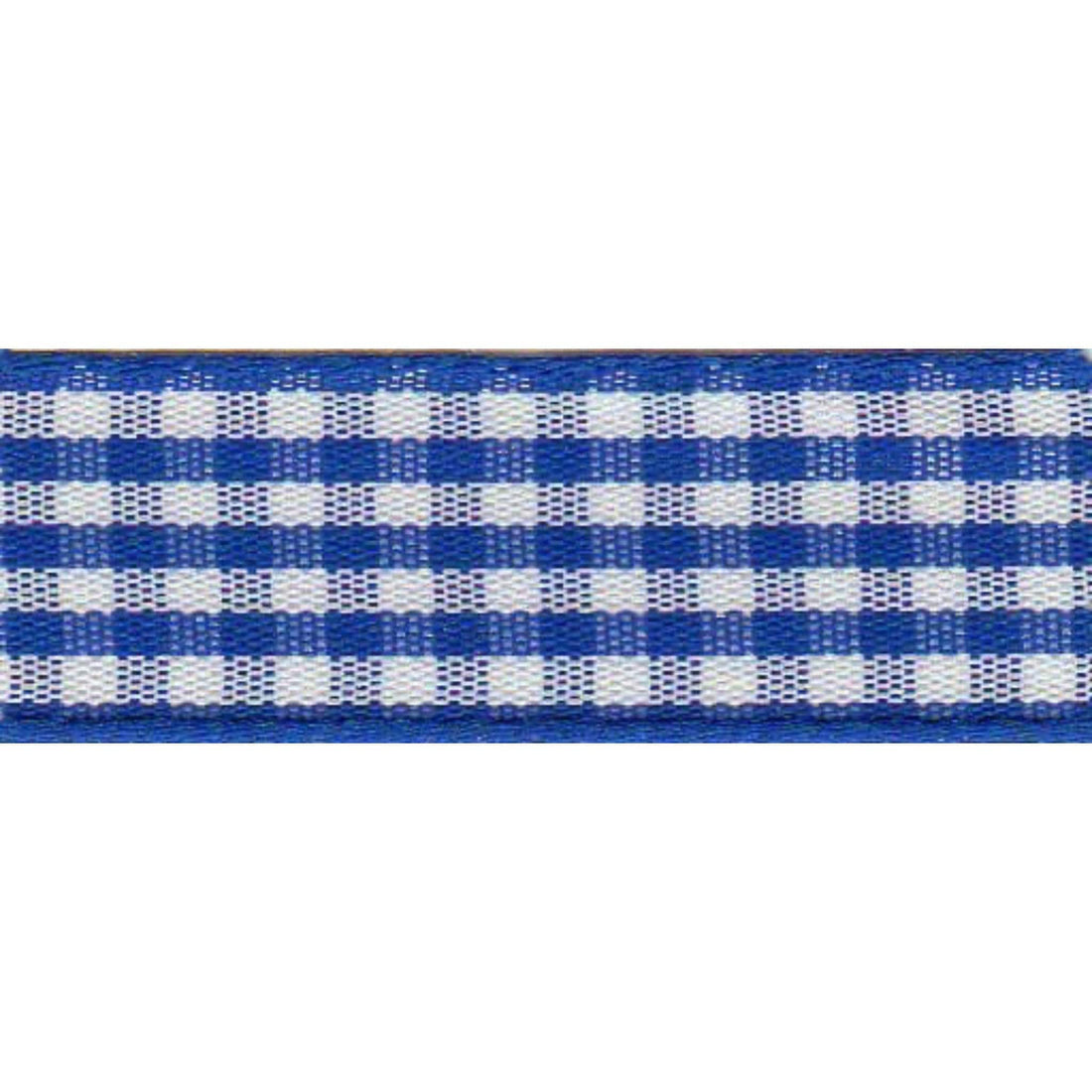Berisfords Ribbon Gingham Ribbon: 15mm: Royal. Price per metre. - The Sewing Studio