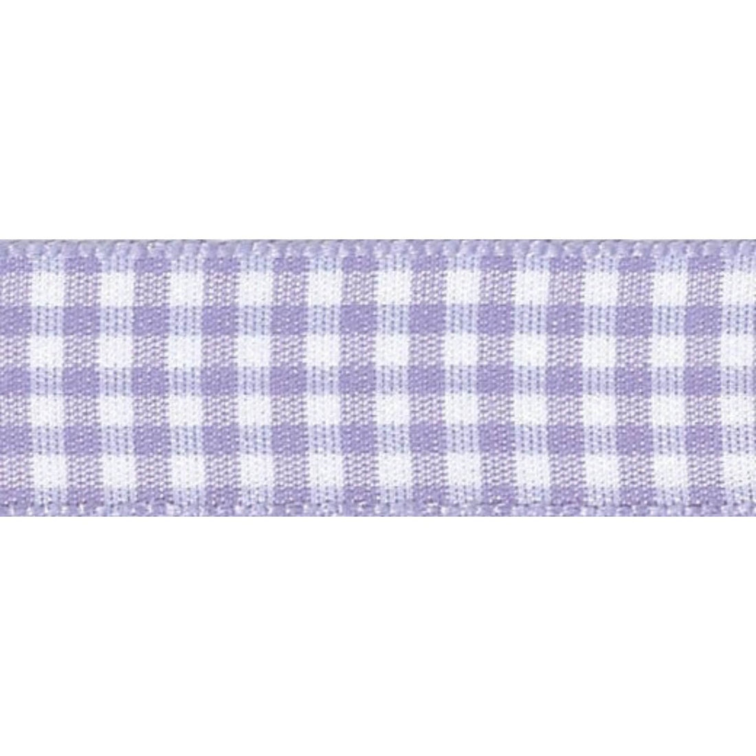 Berisfords Ribbon Gingham Ribbon: Orchid Purple: 25mm wide. Price per metre. - The Sewing Studio