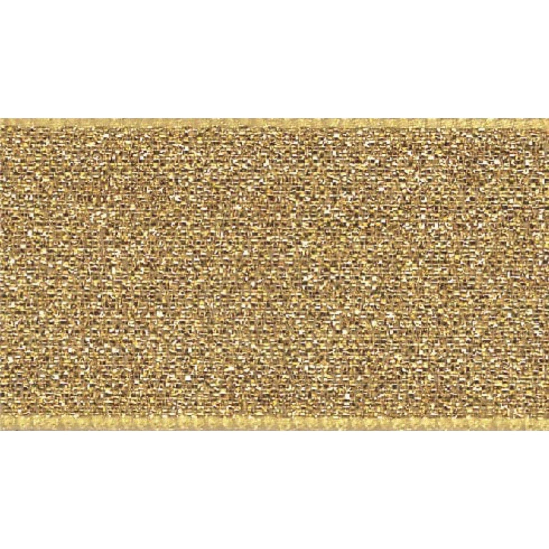 Berisfords Ribbon Lamé Ribbon: Gold: 40mm wide. Price per metre. - The Sewing Studio