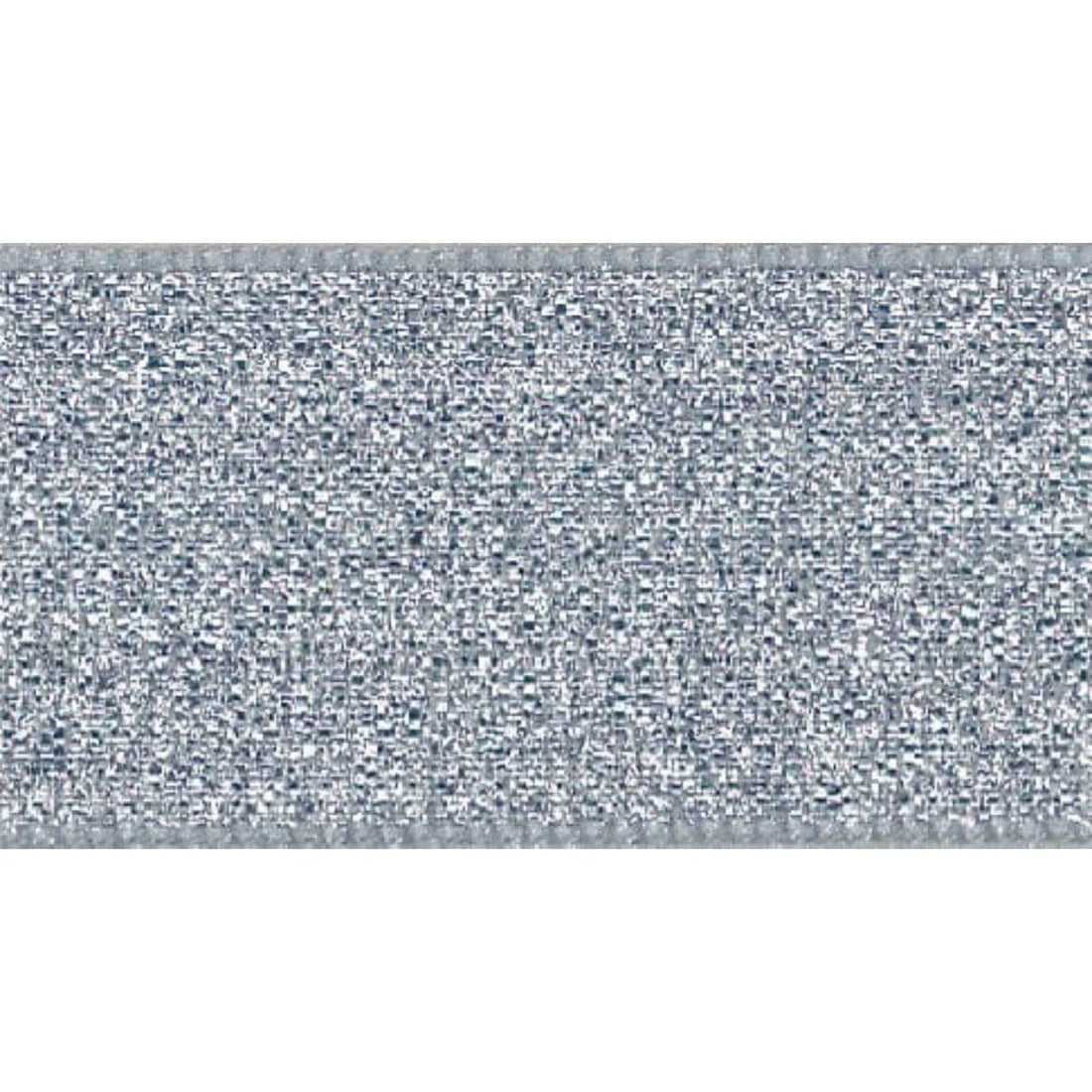 Berisfords Ribbon Lamé Ribbon: Silver: 25mm wide. Price per metre. - The Sewing Studio