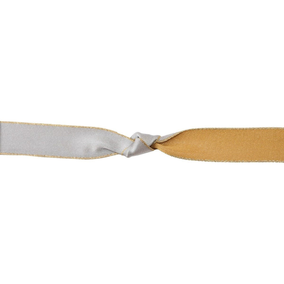 Berisfords Ribbon Majesty Ribbon: Gold Silver With Metallic Edge: 15mm Wide. Price per metre. - The Sewing Studio