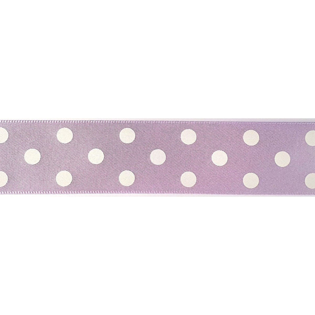 Berisfords Ribbon Polka Dot Ribbon: 25mm: Lilac. Price per metre. - The Sewing Studio