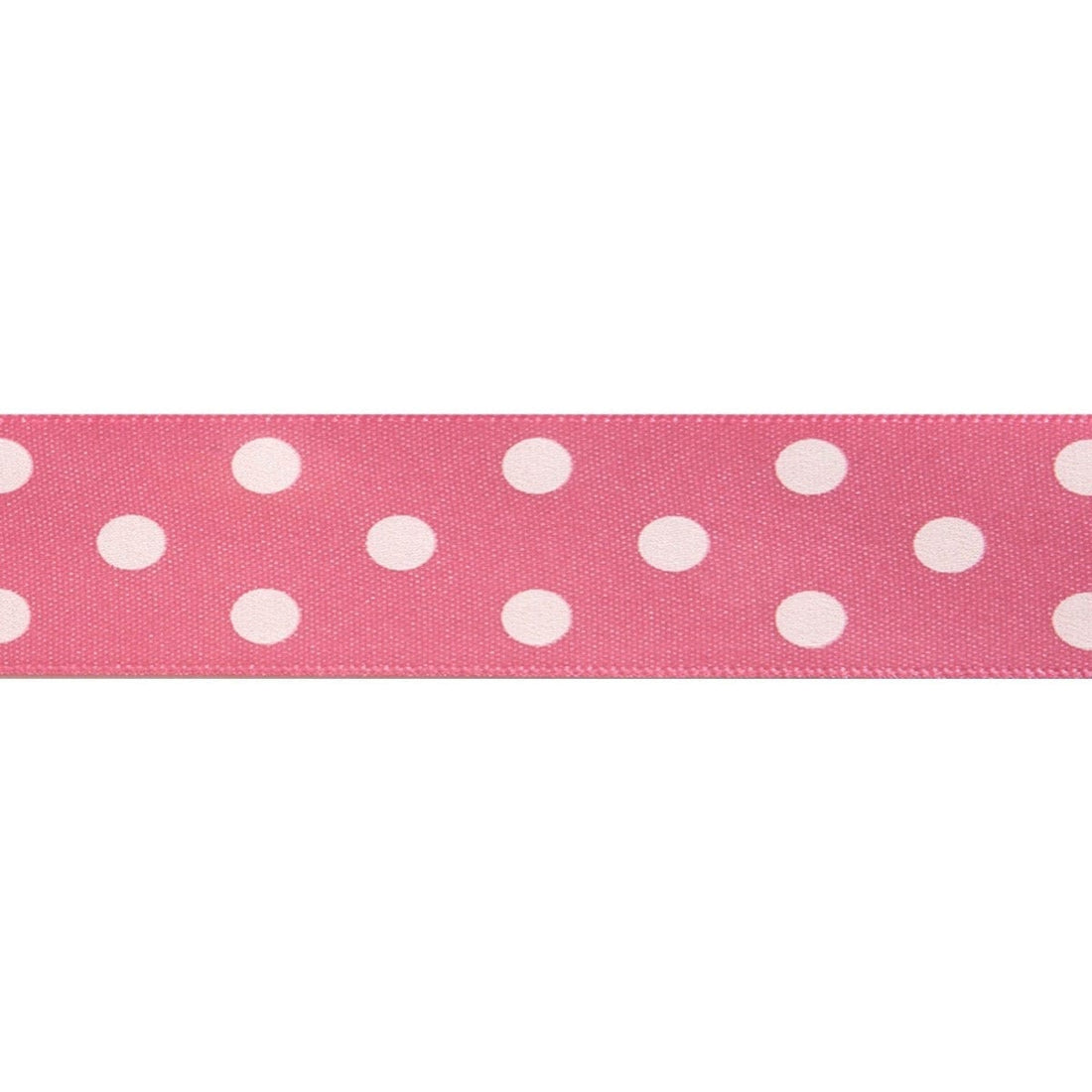 Berisfords Ribbon Polka Dot Ribbon: 25mm wide: Hot Pink. Price per metre. - The Sewing Studio