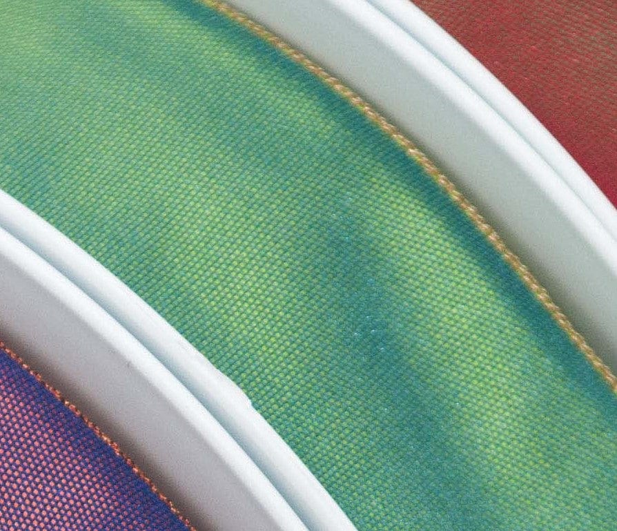 Berisfords Ribbon Radiance Ribbon Two Tone Shot Taffeta Metallic Edge Mizu Apple 25mm Wide - The Sewing Studio