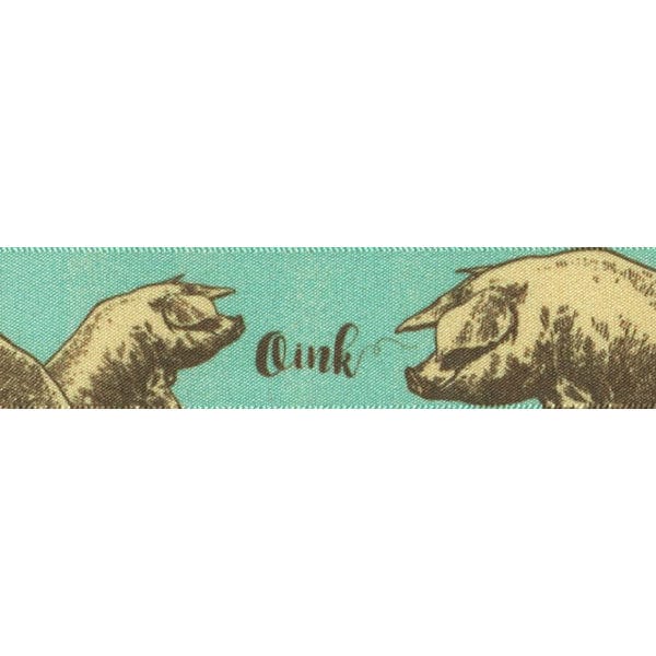 Berisfords Ribbon Satin Ribbon: Pig Sky Blue: 25mm wide. Price per metre. - The Sewing Studio