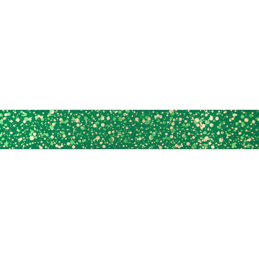 Berisfords Ribbon Sparkler Ribbon Hunter Green With Gold Metallic 15mm Wide - The Sewing Studio