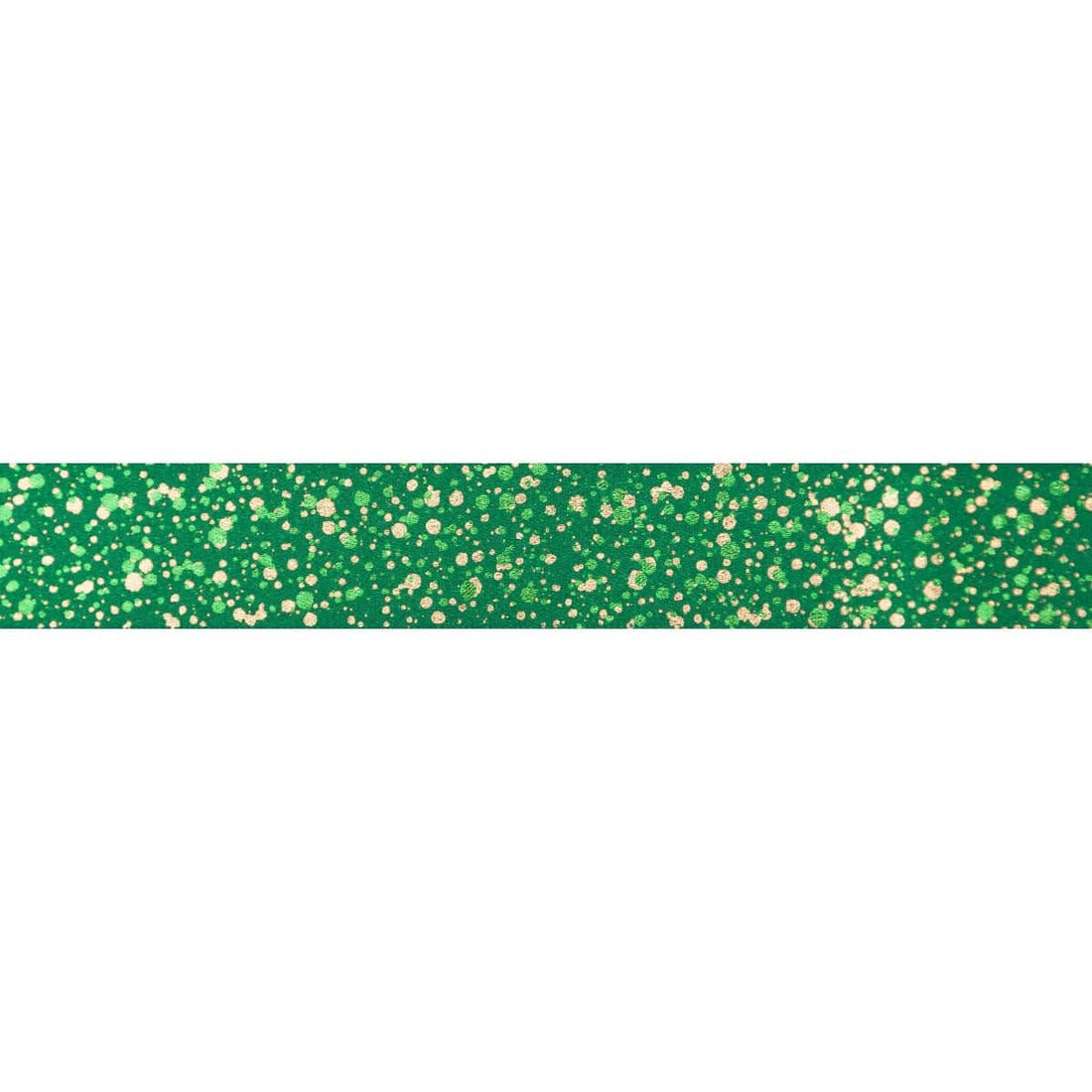Berisfords Ribbon Sparkler Ribbon Hunter Green With Gold Metallic 25mm Wide - The Sewing Studio