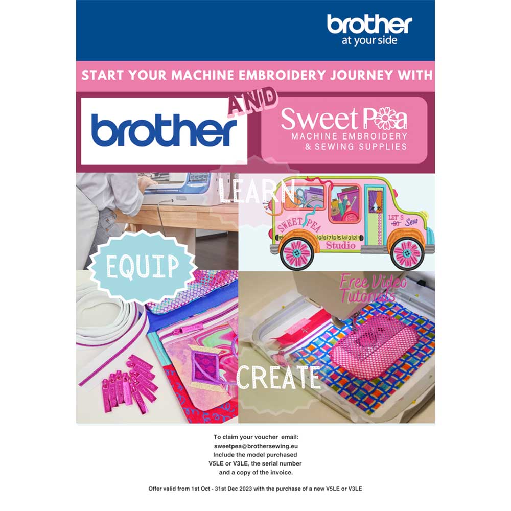 Brother Download How to Claim your Sweet Pea Voucher - The Sewing Studio