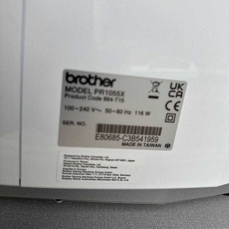 Brother Sewing Machines EX-DISPLAY Brother PR1055X Embroidery Machine - The Sewing Studio