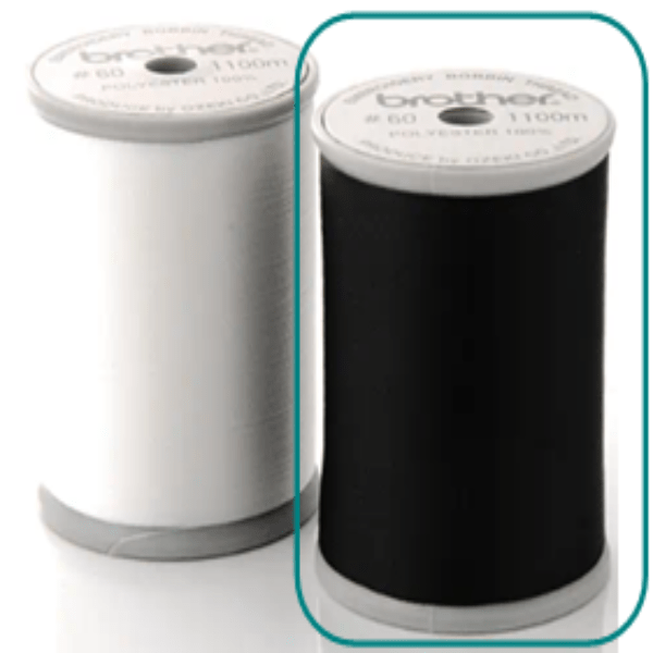 Brother Threads Brother Bobbin Thread Black #60 Weight 1000m - The Sewing Studio