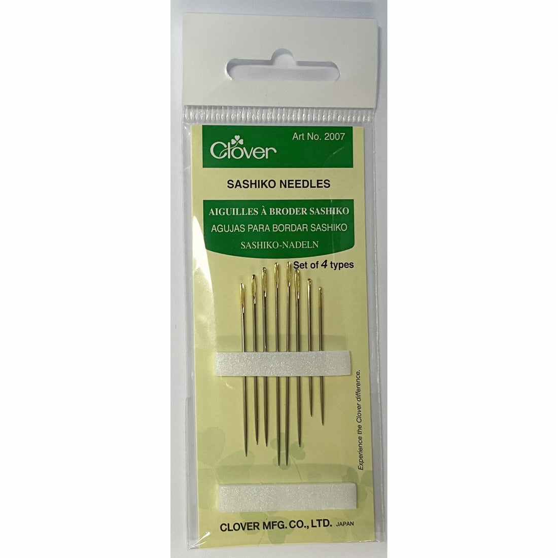 Clover Needles Clover Hand Sewing Needles: Sashiko: Pack of 8 (4 sizes) - The Sewing Studio