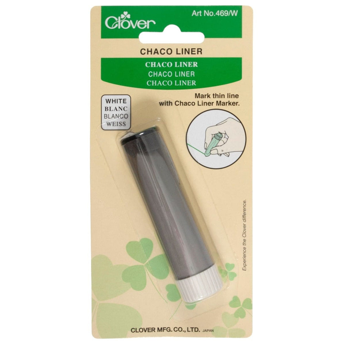 Clover Pens Pencils Markers Clover Chaco Liner (White)  - The Sewing Studio