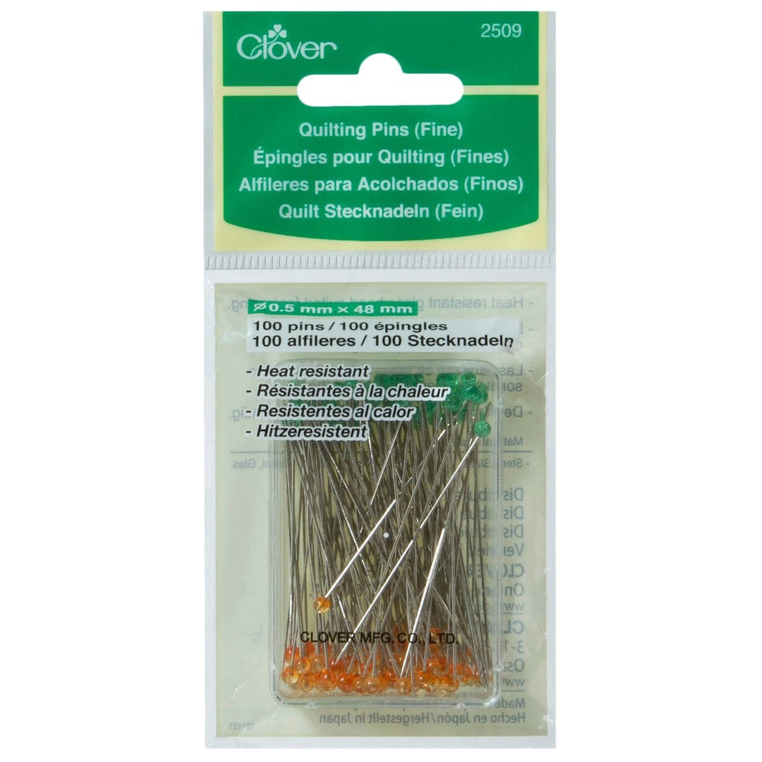Clover Pins Clover Quilting Pins: Fine: 100 Pieces - The Sewing Studio