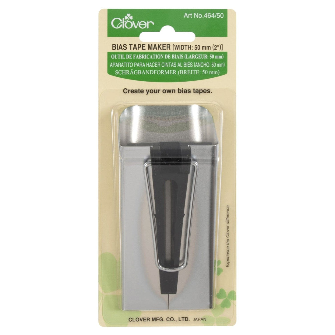 Clover Quilting Accessories Clover Bias Tape Maker 50mm (2 Inch) - The Sewing Studio