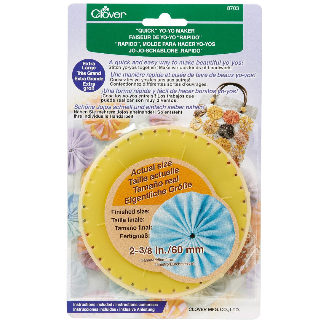 Clover Quilting Accessories Yo-yo Maker: Extra Large - The Sewing Studio