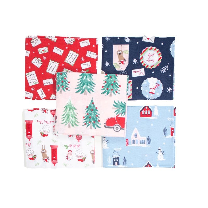 Craft Cotton Co Fabric Pre Cuts Christmas Post Fat Quarter Pack - The Sewing Studio
