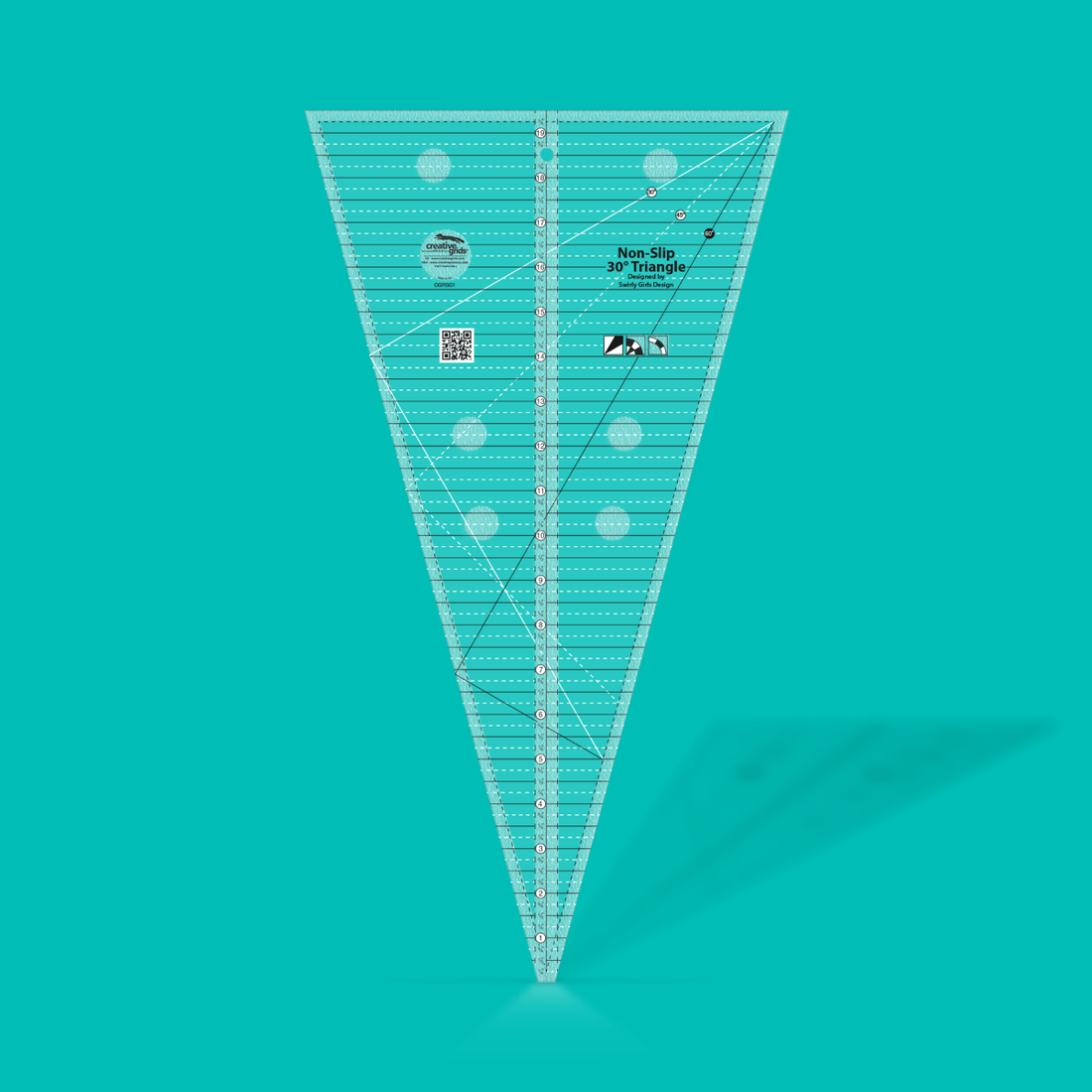 Creative Grids Rulers Stencils Templates Creative Grids Non slip: 30° Triangle Quilt Ruler - The Sewing Studio