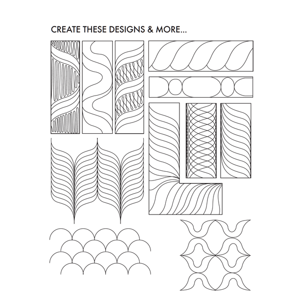 Creative Grids Rulers Stencils Templates Creative Grids Non slip Machine Quilting Tool: Squiggy By Angela Walters - The Sewing Studio
