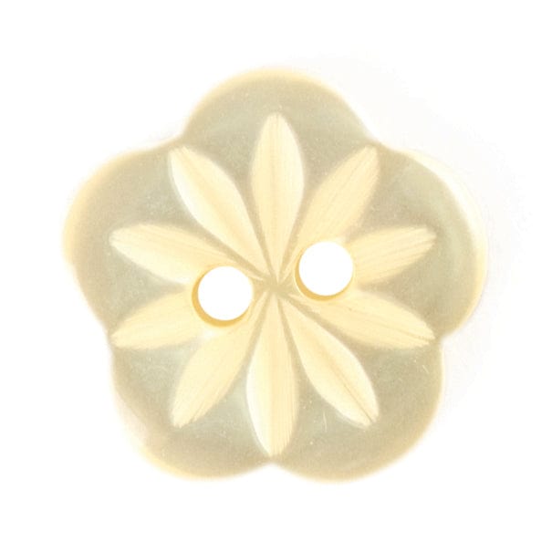 Crendon Buttons Buttons Cream Flower Button 15mm - The Sewing Studio