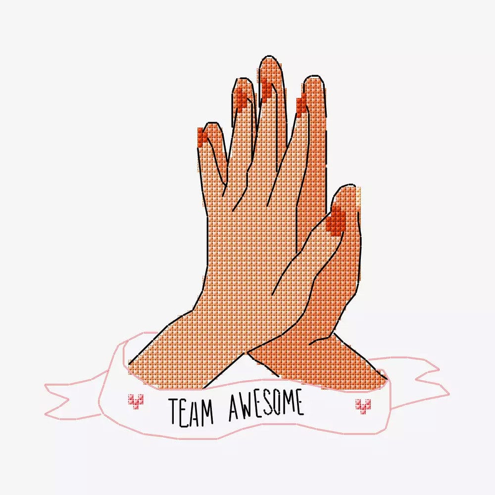 DMC Download Free Pattern: Team Awesome (Cross Stitch) - The Sewing Studio