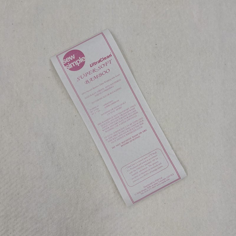 EQS Fabric Wadding Super Soft Wadding 100% Bamboo 90 Inch Wide - The Sewing Studio