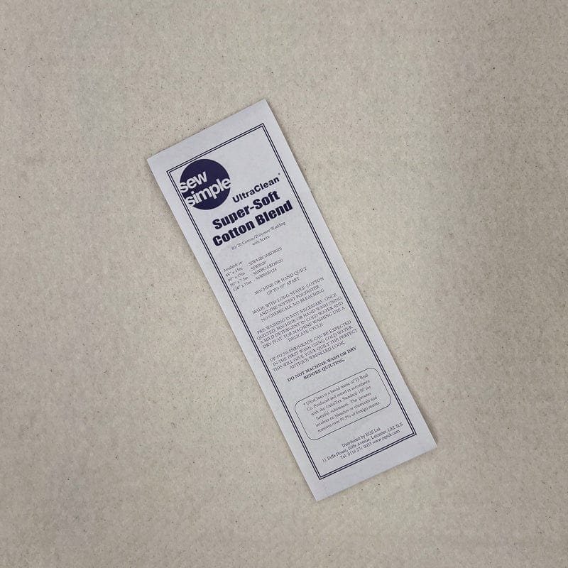 EQS Fabric Wadding Super Soft Wadding 80% Cotton 20% Polyester 124 Inch Wide - The Sewing Studio