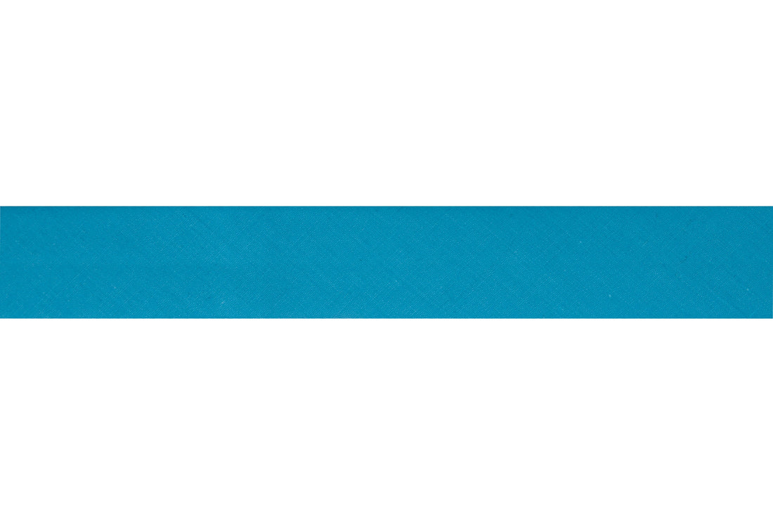 Essential Trimmings Bias Binding Polycotton Bias Binding: 2.5m x 12mm: Aqua - The Sewing Studio