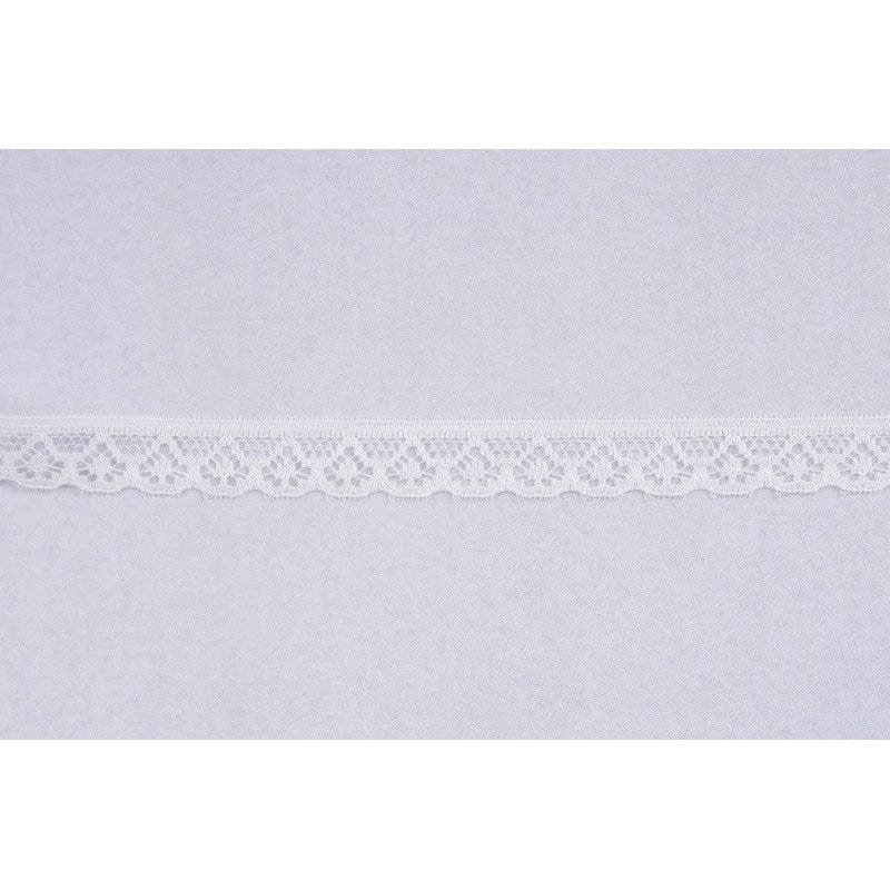 Essential Trimmings Lace Nylon Narrow Lace Trim: Cream: 10mm wide. Price per metre. - The Sewing Studio
