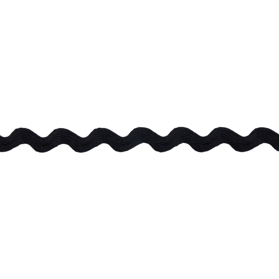 Essential Trimmings Ric Rac Polyester Ric Rac Trim: 14mm wide: Black. Price per metre. - The Sewing Studio