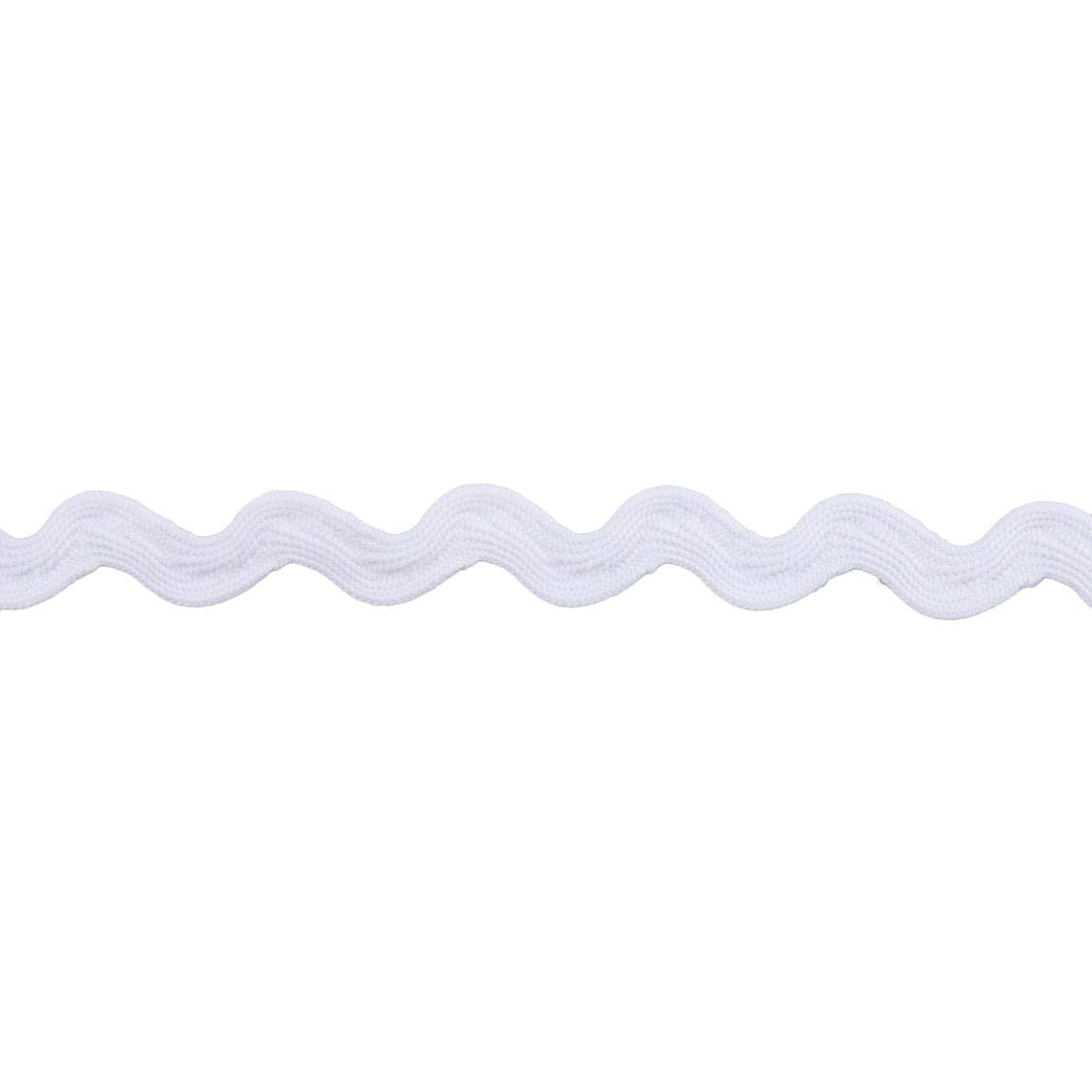 Essential Trimmings Ric Rac Polyester Ric Rac Trim: 14mm wide. White. Price per metre. - The Sewing Studio