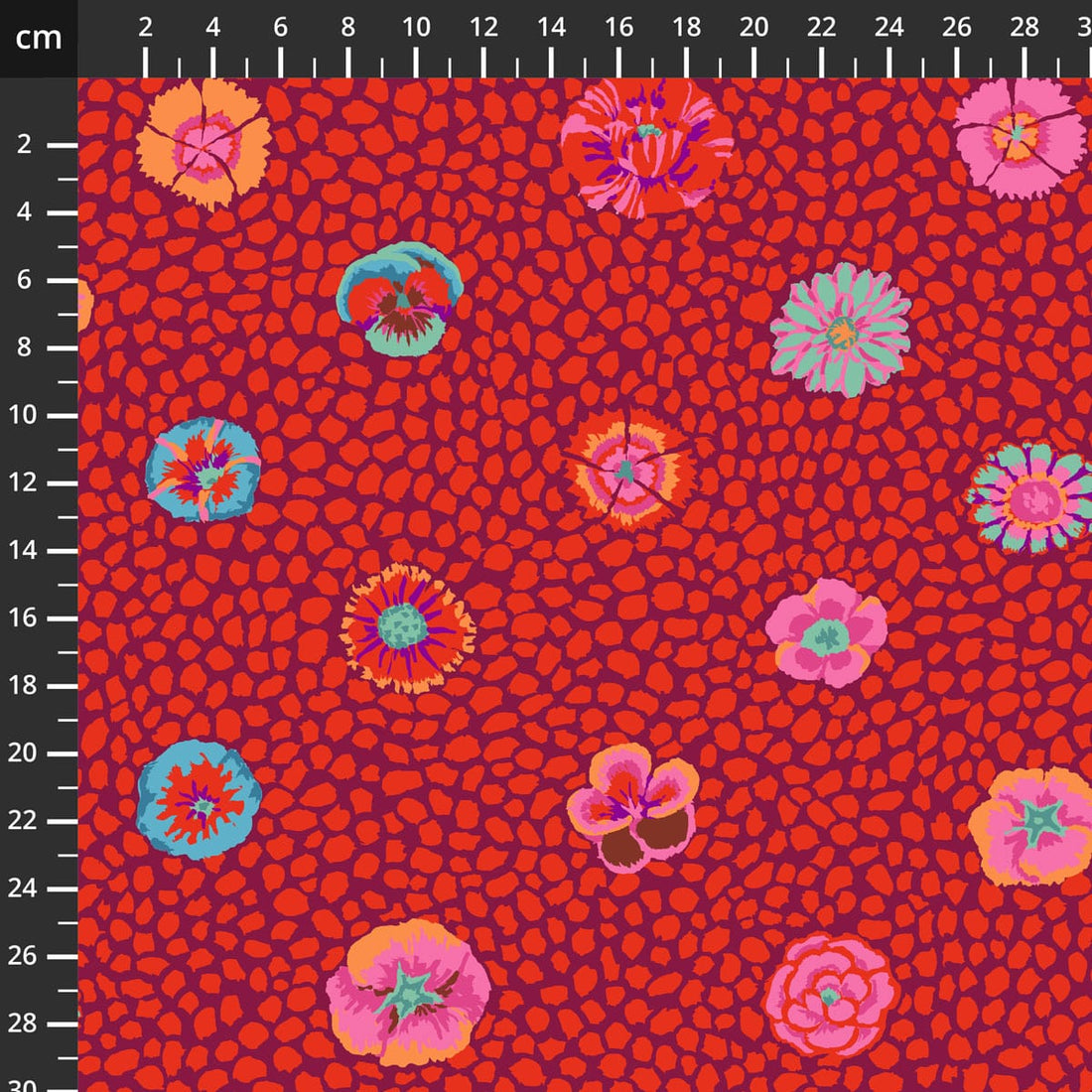 Freespirit Fabric Kaffe Fassett Fabric Guinea Flower Red - The Sewing Studio