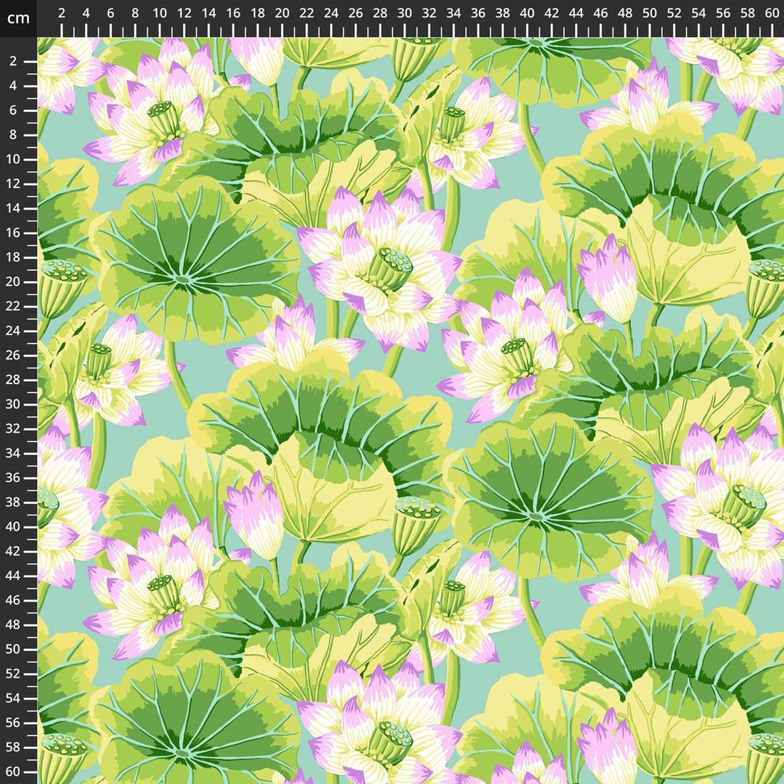 Freespirit Fabric Kaffe Fassett Fabric Lake Blossoms Green - The Sewing Studio