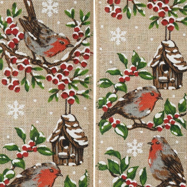 Groves Ribbon Premium Wire Edge Ribbon: Robbins: 63mm Wide - The Sewing Studio