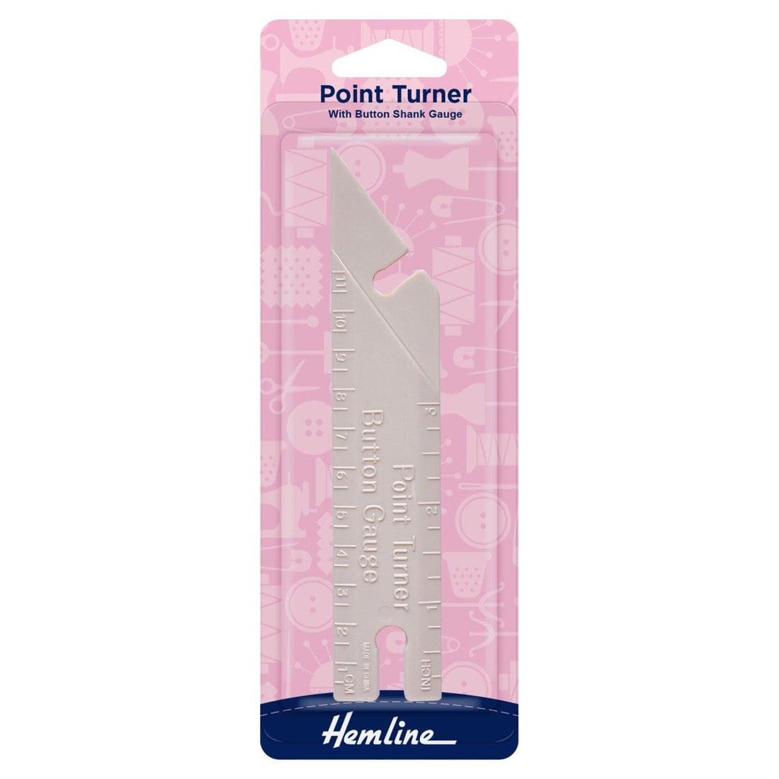 Hemline Dressmaking Supplies Point turner with button gauge - The Sewing Studio