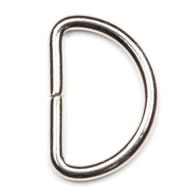 Hemline Eyelets & Fastenings D Rings 20mm Nickel 2 Pieces - The Sewing Studio